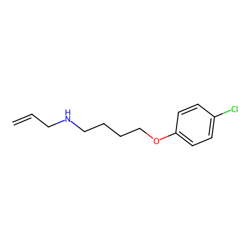 N-allyl-N-[4-(4-chlorophenoxy)butyl]amine structure
