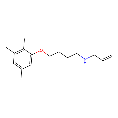N-allyl-N-[4-(2,3,5-trimethylphenoxy)butyl]amine structure