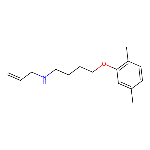 N-allyl-N-[4-(2,5-dimethylphenoxy)butyl]amine structure