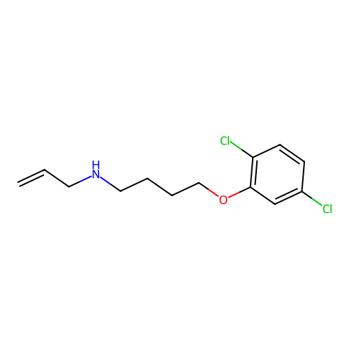 N-allyl-N-[4-(2,5-dichlorophenoxy)butyl]amine structure