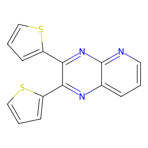2,3-DI(2-Thienyl)pyrido(2,3-B)pyrazine structure