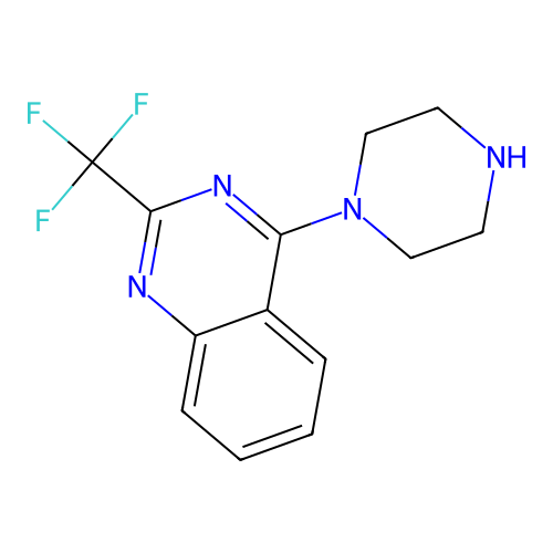 4-(Piperazin-1-yl)-2-(trifluoromethyl)quinazoline structure