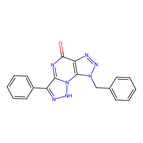 C18H13N7O structure