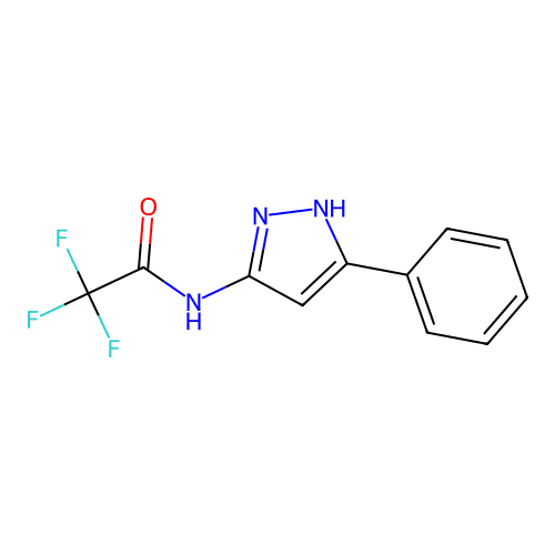 2,2,2-trifluoro-N-(3-phenyl-1H-pyrazol-5-yl)acetamide structure