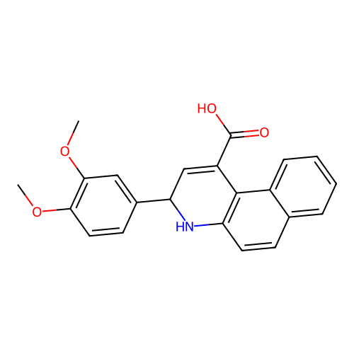 3-(3,4-Dimethoxyphenyl)-3,4-dihydrobenzo[f]quinolinecarboxylic acid structure