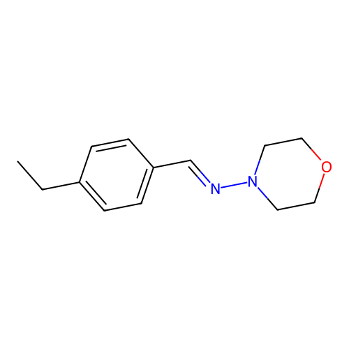 (E)-N-(4-ethylbenzylidene)morpholin-4-amine structure