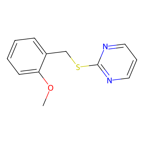 2-[(2-Methoxyphenyl)methylsulfanyl]pyrimidine structure