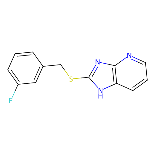 2-(3-Fluoro-benzylsulfanyl)-3H-imidazo[4,5-b]pyridine structure
