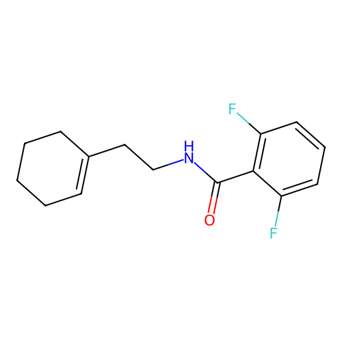 N-[2-(cyclohexen-1-yl)ethyl]-2,6-difluorobenzamide structure