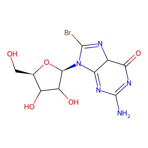 8-Bromoguanosine structure