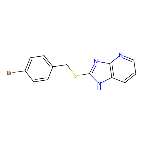 2-((4-bromobenzyl)thio)-3H-imidazo[4,5-b]pyridine structure