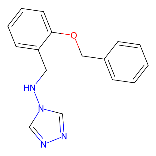 N-[2-(benzyloxy)benzyl]-4H-1,2,4-triazol-4-amine structure