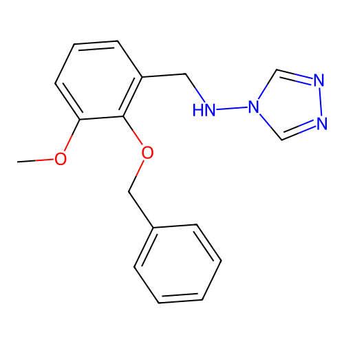 N-[2-(benzyloxy)-3-methoxybenzyl]-4H-1,2,4-triazol-4-amine structure