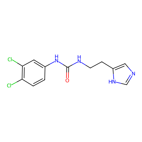 1-(3,4-dichlorophenyl)-3-[2-(1H-imidazol-4-yl)ethyl]urea structure