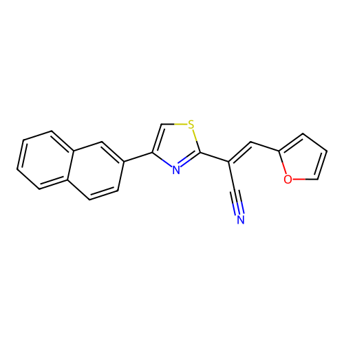 (E)-3-(furan-2-yl)-2-(4-(naphthalen-2-yl)thiazol-2-yl)acrylonitrile structure