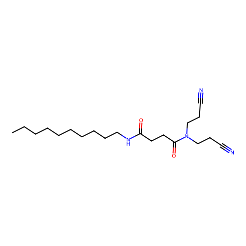 N(1),N(1)-Bis(2-cyanoethyl)-N(4)-decylsuccinamide structure