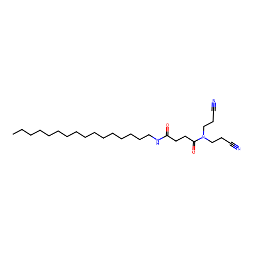 N(1),N(1)-Bis(2-cyanoethyl)-N(4)-hexadecylsuccinamide structure