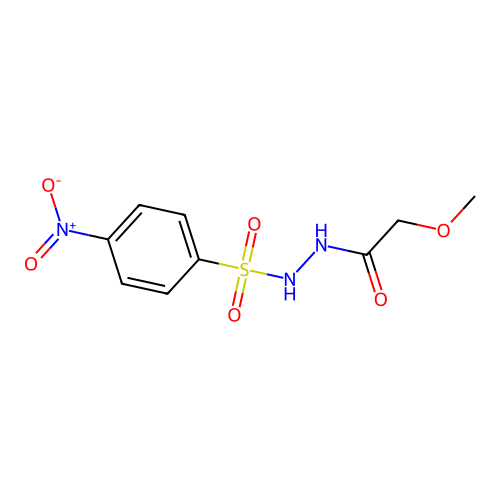 4-nitro-N'-(methoxyacetyl)benzenesulfonohydrazide structure