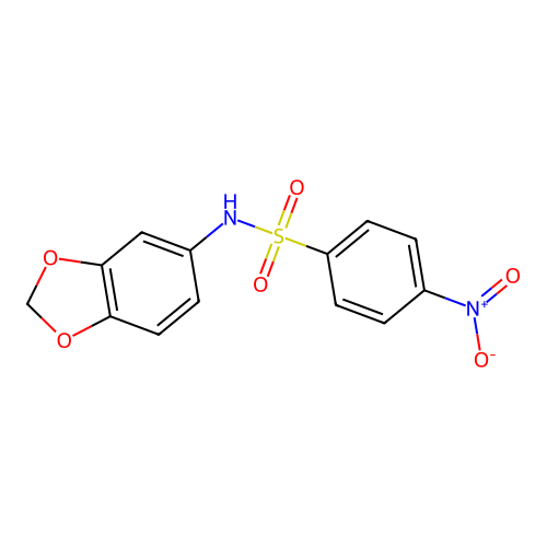 N-(1,3-benzodioxol-5-yl)-4-nitrobenzenesulfonamide structure