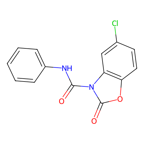 5-chloro-2-oxo-N-phenyl-1,3-benzoxazole-3(2H)-carboxamide structure