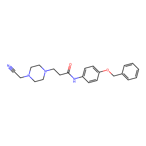 N-(4-Benzyloxy-phenyl)-3-(4-cyanomethyl-piperazin-1-yl)-propionamide structure