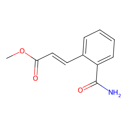 Methyl 3-(2-carbamoylphenyl)prop-2-enoate structure