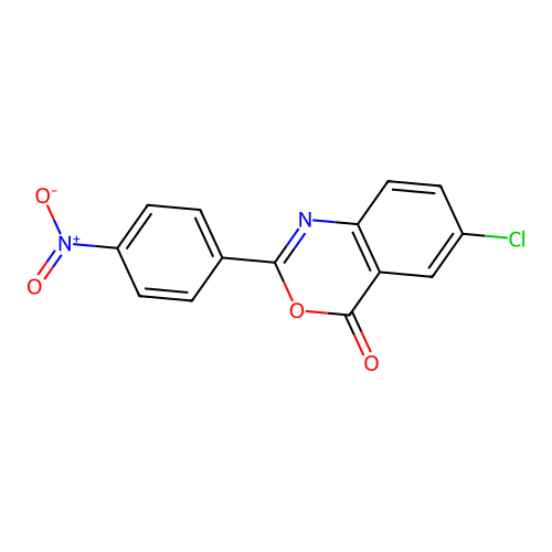 6-Chloro-2-(4-nitrophenyl)benzo[d]1,3-oxazin-4-one structure