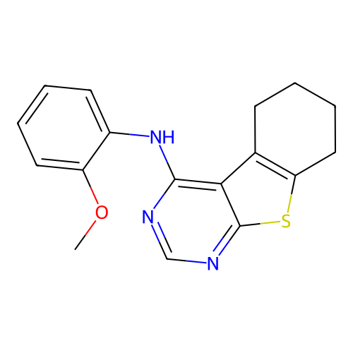 N-(2-methoxyphenyl)-5,6,7,8-tetrahydro[1]benzothieno[2,3-d]pyrimidin-4-amine structure