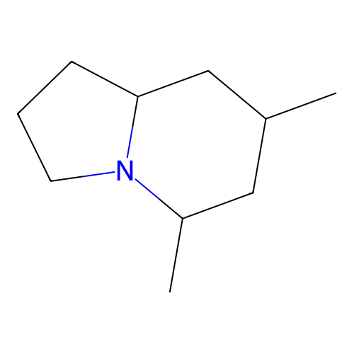 5,7-Dimethyloctahydroindolizine structure
