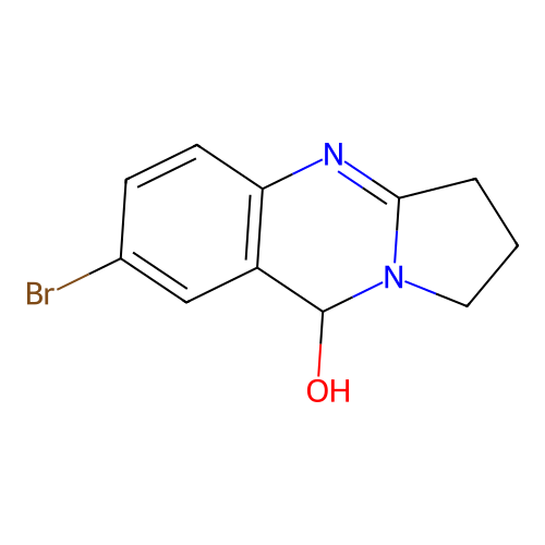 7-Bromo-1,2,3,9-tetrahydropyrrolo[2,1-b]quinazolin-9-ol structure
