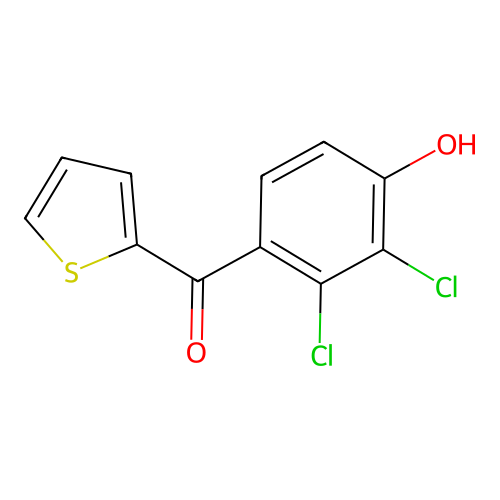 2,3-Dichloro-4-hydroxyphenyl 2-thienyl ketone structure