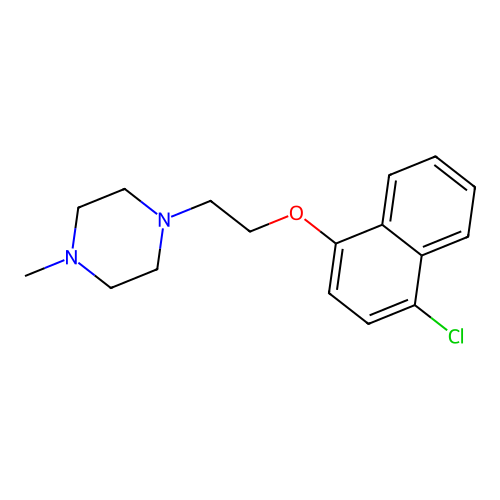 1-[2-[(4-Chloro-1-naphthalenyl)oxy]ethyl]-4-methylpiperazine structure
