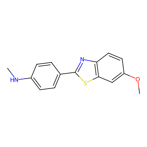6-Methoxy-2-(4-methylaminophenyl)benzothiazole structure