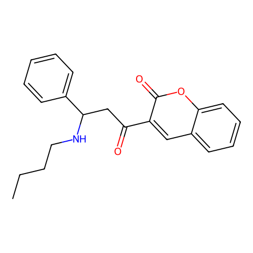 3-(Butylamino)-1-(2-oxochromen-3-yl)-3-phenylpropan-1-one structure