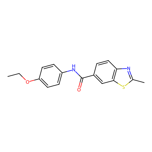 N-(4-ethoxyphenyl)-2-methyl-1,3-benzothiazole-6-carboxamide structure