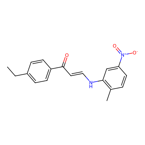 (E)-1-(4-ethylphenyl)-3-(2-methyl-5-nitroanilino)prop-2-en-1-one structure