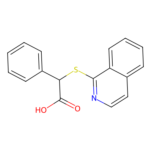 2-Isoquinolylthio-2-phenylacetic acid structure