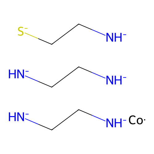 2-Azanidylethanethiolate;bis(2-azanidylethylazanide);cobalt structure