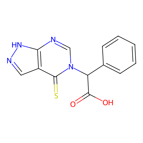 2-Phenyl-(4-thioxo-1,4-dihydro-pyrazolo[3,4-d]pyrimidin-5-yl)acetic Acid structure
