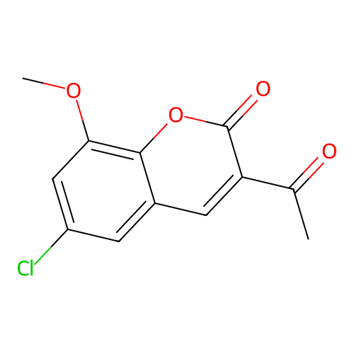 3-Acetyl-6-chloro-8-methoxychromen-2-one structure