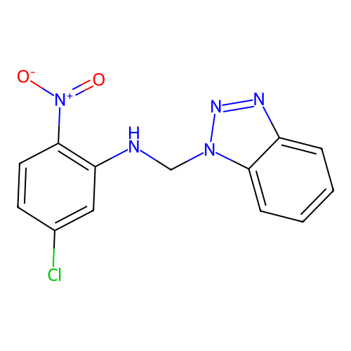 N-(1H-benzotriazol-1-ylmethyl)-5-chloro-2-nitroaniline structure