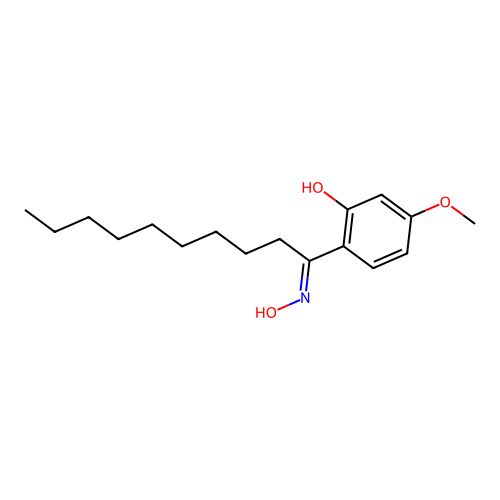 2-(N-hydroxy-C-nonylcarbonimidoyl)-5-methoxyphenol structure