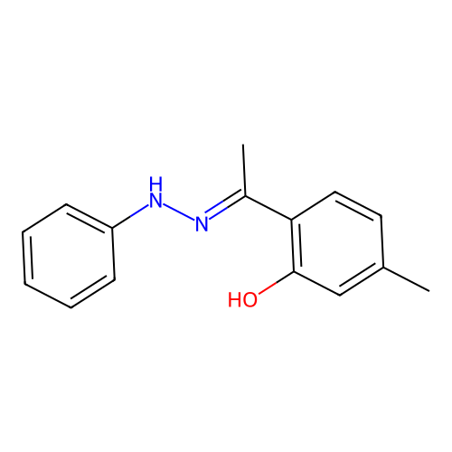 2-(N-anilino-C-methylcarbonimidoyl)-5-methylphenol structure
