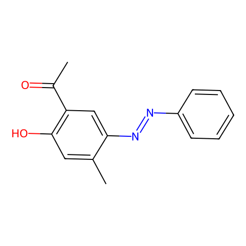 1-Acetyl-2-hydroxy-4-methyl-5-(phenyldiazenyl)benzene structure