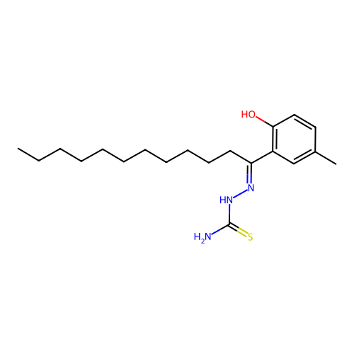 [1-(2-Hydroxy-5-methylphenyl)dodecylideneamino]thiourea structure