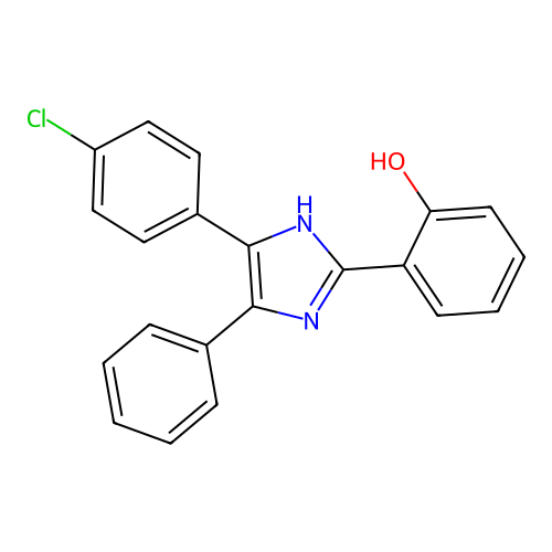 2-[5-(4-chlorophenyl)-4-phenyl-1H-imidazol-2-yl]phenol structure