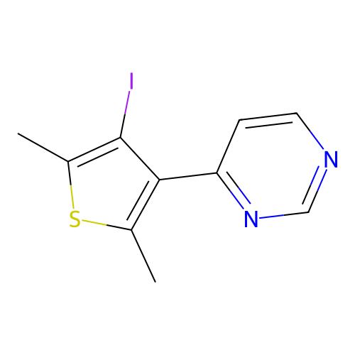 4-(4-Iodo-2,5-dimethyl-3-thienyl)pyrimidine structure