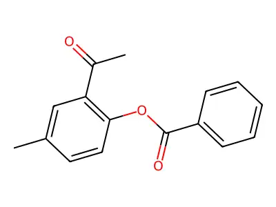 2-Acetyl-4-methylphenyl benzoate structure