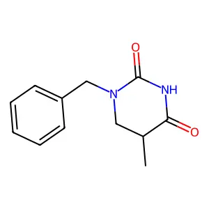 1-benzyl-5-methyldihydropyrimidine-2,4(1H,3H)-dione structure