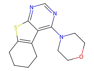 5,6,7,8-Tetrahydro-4-(4-morpholinyl)[1]benzothieno[2,3-d]pyrimidine structure